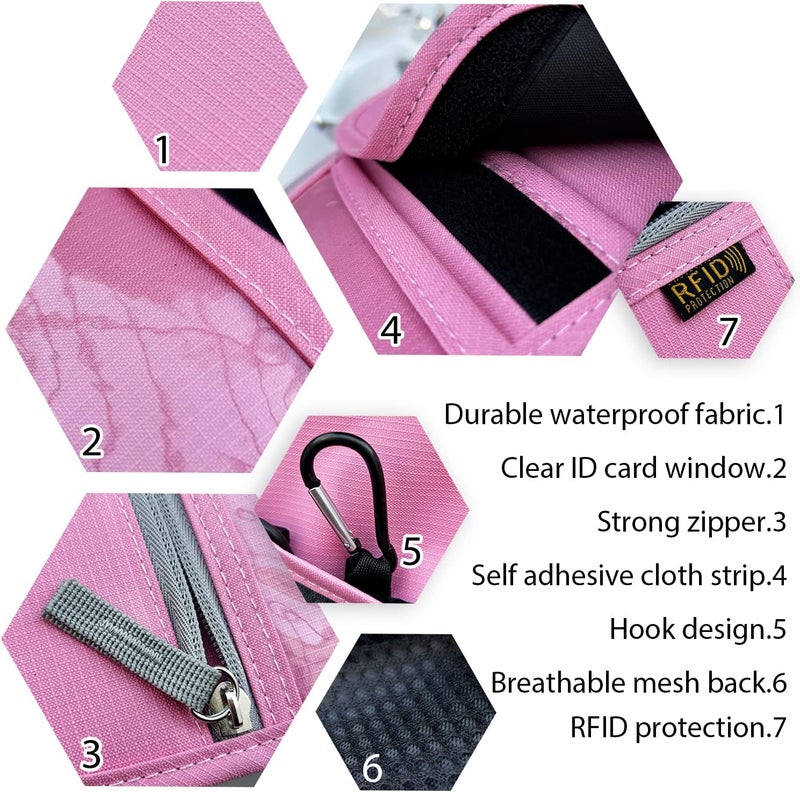 Jonyee Travel Neck Wallet, RFID Blocking Passport Holder with Adjustable Neck Strap for Men and Women to Keep Cash, Credit Cards and Travel Documents Safe - Pink - Image 3